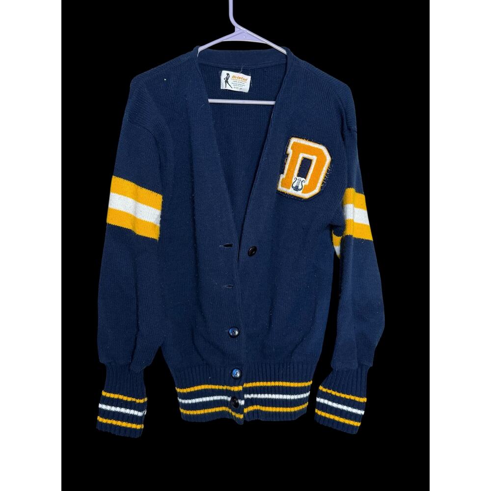 Rare Bristol Cheer Leaders 50s 60s Lettermans Wool Sweater Jacket Sz 36 USA C10